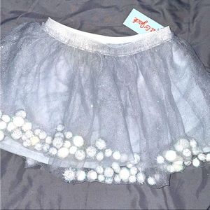 nwt girls silver tutu